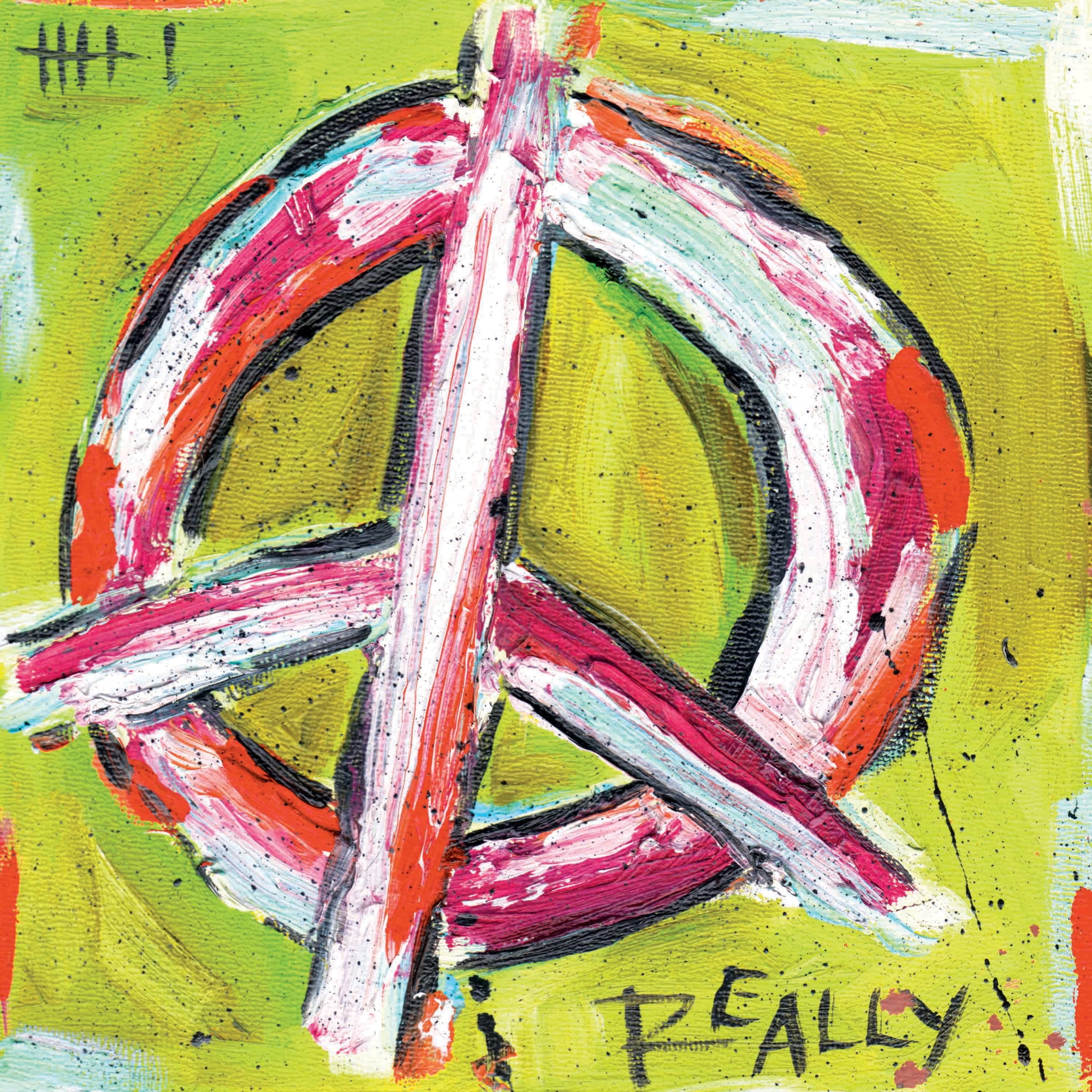 Marmont Hill "Peace Really" by Tori Campisi Painting Print on Canvas