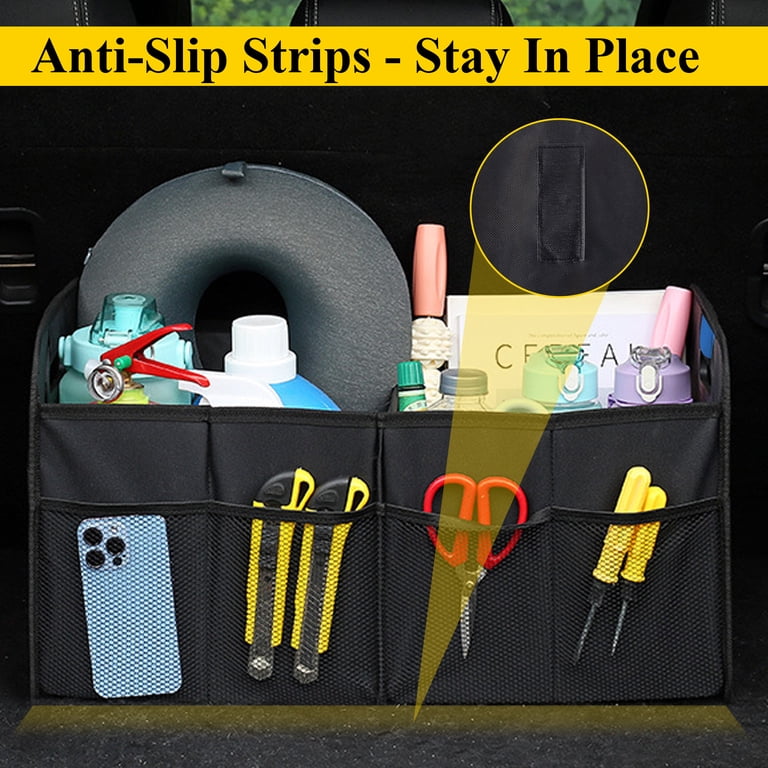 Cyrico Trunk Organizer, Dual-Compartment with Non-Slip Base photo 3
