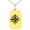 Gold, variant on Stainless Steel Aztec Unity Rune Engraved Small Rectangle Dog Tag Charm Pendant Necklace