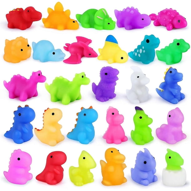 Dinosaur Squishies 28PCS Mochi Squishy Toys for Kids Party Favors Mini Squishy Mochi Animal Squishies Stress Relief Toys for Adults Stuffers