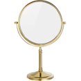 thumbnail image 1 of Freestanding Tabletop Makeup Mirror 8 Inch Double Sided 1x 3 X Magnification 360 Degree Swivel Cosmetic Vanity Magnifying Mirror for Table Desk Finished Gold(8in,3 X)-Gold, 1 of 6