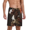 thumbnail image 2 of Logiee Medieval Knight Dog Print Men's Pajama Shorts with Drawstring & Pockets,Sleep Shorts for Men,Sleepwear Bottoms,Elastic Waistband Loungewear-X-Large, 2 of 6