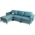 thumbnail image 2 of Spaco Modular L-shaped Sectional Sofa with Reversible Chaise and 2 USB Ports-Blue, Sectional Sofa Couch Living Room Sleeper Set, 2 of 8