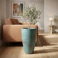 thumbnail image 4 of Ecobo 27.6-Inch Tall Eco-Friendly Round Pot Planter | Indoor/Outdoor Use, Durable, Versatile, and Lightweight | Contemporary All-Weather Design by Brazilian Artisans - Green, 4 of 9