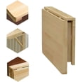 thumbnail image 1 of Folding Dining Table, Wall-Mounted Computer Desk, Solid Wood Study Desk for Wall, Desktop Thickness 1.7cm,OneColor-70x50cm/28x20in, 1 of 1