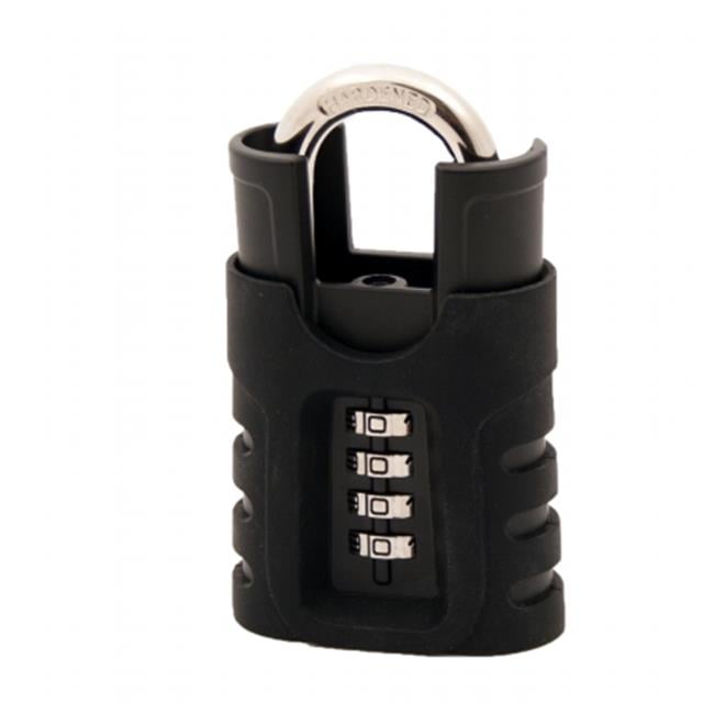 shrouded combination padlock