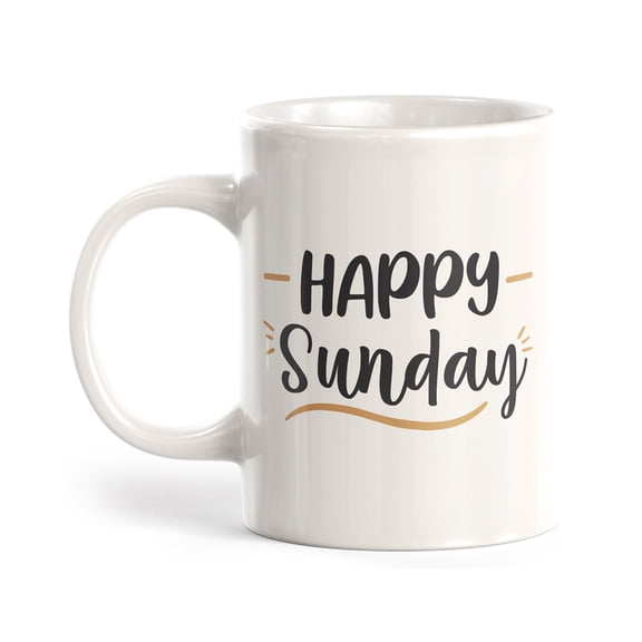 Happy Sunday 11oz Plastic Coffee Mug