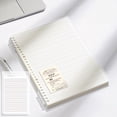 thumbnail image 2 of LYINGF B5 Transparent Cover English Loose Notebook,Telescoping Binder Notebook,B5 Spiral Ring Notepaper Refillable Double Line English Writing Journal Detachable Ring Lined Paper Notebook ﻿, 2 of 7