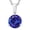 Platinum, variant on 3 Carat Platinum Round Tanzanite 3 Prong Solitaire Pendant Necklace (AAA Quality) W/ 16" Silver Chain