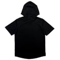 thumbnail image 2 of Men Hooded T-Shirt Thin Loose Solid Color Short Sleeve Hoodie Fashion Streetwear, 2 of 8