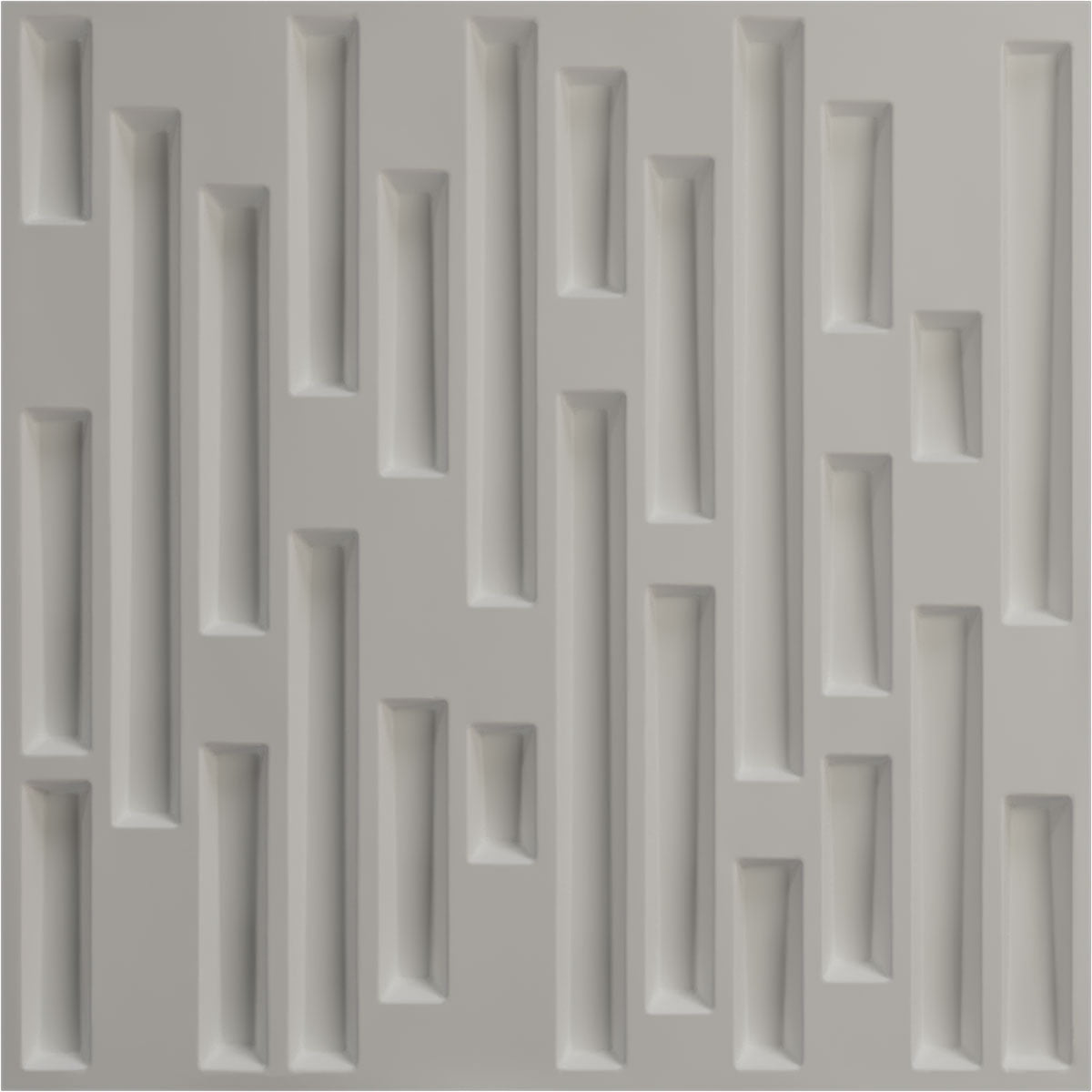 Ekena Millwork 19 5/8"W x 19 5/8"H Staggered Brick EnduraWall Decorative 3D Wall Panel, Universal Aged Metallic Rust (12-Pack for 32.04 Sq. Ft.)