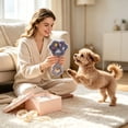 thumbnail image 5 of Plush Dog Chew Toy Paw Shaped Squeaky Puppy Play Toy Stuffed Plush Teething Toy With Rubber Ring Interactive Pet Play Toy For Small Medium Dogs, 5 of 8
