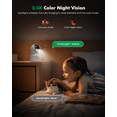 thumbnail image 4 of 5G&2.4GHz WiFi Battery Powered Wireless Indoor Security Cam, 360 Camera w/ 6000mAh Rechargeable, 3K Color Night Vision, 2-Way Audio, App Remote, Home/Pet/Baby Monitoring, 4 of 10