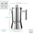 Easyworkz Diego Stovetop Espresso Maker Stainless Steel Italian Coffee