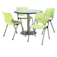 thumbnail image 2 of KFI Studios Mode Round 3.5' Dining Table Set, Lime Green, 4 Grey Nebula KOOL Chairs, 2 of 2