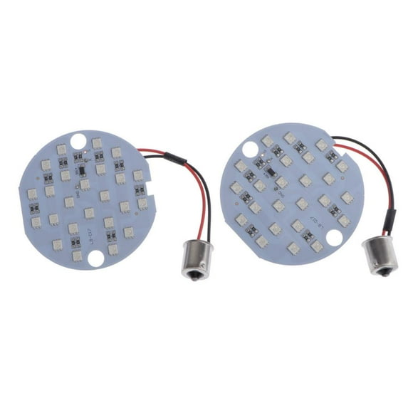 2 Piezas Style Luz De Señal De Giro Touring Lamp Bulbs Pannel Fit Para Harley Touring Softail (1156 Base) rojo Macarena Lente de visores de señal de giro ahumada