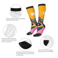 thumbnail image 3 of Gukieu Retro Futuristic Landscape Print Contrast Color Stockings, Elastic Sports Socks Warm Socks Clothing Accessories, Adult Unisex, 3 of 6