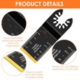 thumbnail image 2 of 12Pcs Titanium Bimetal Oscillating Saw Blade Set Precise Oscillating Multi Tool Blade for Cutting Soft Metal Wood Nail, 2 of 6