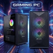 STGAubron Gaming PC Desktop, Intel Core I5 up to 3.7G, RX 550 4G, 16GB RAM, 512GB SSD, WiFi 6, BT 5.0, RGB Fan x 2, Win 11 Home