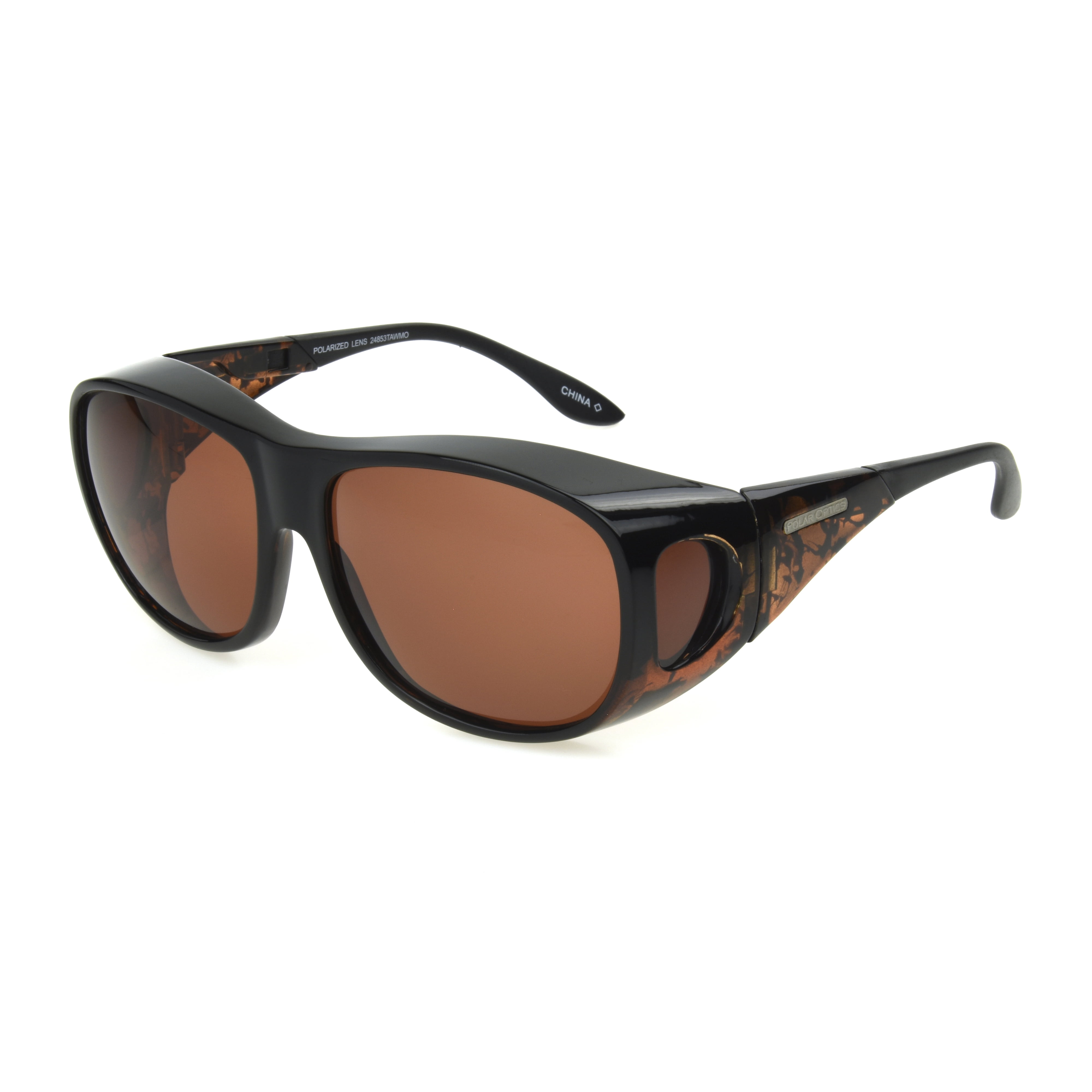 Polar Optics Unisex FO-001 TOR DRV Protective Fits Over Sunglasses Brown