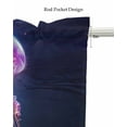thumbnail image 5 of Purple Ombre Jellyfish Linen Curtain Valance for Bedroom/Bathroom/Kitchen/Office/Living/Dining Room Window,Ocean Coastal Nautical Jellyfish Rod Pocket Topper Decorative Cafe Drapes Panel 60"x18", 5 of 6