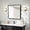 Black, variant on Wavy Wall Mirror 36"x36" Square Modern Solid Wood Frame Bathroom Vanity Mirror Living Room Decor Mirror for Bedroom Cloakroom Entryway, Black