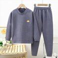 thumbnail image 2 of TOWED22 Toddler Baby Girl Clothes 2Pcs Girl Long Sleeve Pullover Sweatshirt Stretch Jogger Pants Infant Fall Winter Outfit Size:12-18 M,Color:Dark Gray, 2 of 5