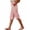 #0318-Red, variant on Women's Summer Striped Slit Shorts, Fashion Elastic Waist Casual Loose Knee Length Shorts with Pockets