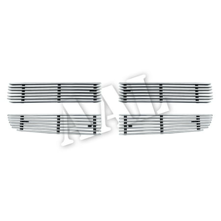 Billet Style Grill Shell - AAL BOLT ON / BOLT OVER BILLET GRILLE / GRILL INSERT For 2005 2006 2007 2008 2009 2010 DODGE CHARGER (For Honey-Comb Styled Shell) 4PCS UPPER BOLTON