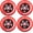 Rocket Red, variant on Rollerex VXT500 Inline Skate Wheels – 4-Pack (Optional Bearings, Spacers and Washers) - Durable Replacement Roller Blade Wheels for Indoor & Outdoor Skating (80mm, Rocket Red)