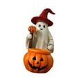 thumbnail image 4 of Estatua de Fantasma Y Calabaza de Halloween, Decoración de Escritorio, Accesorios de Jardinería Coleccionables, Adorno Multifuncional, 8 X 13 X 16 Cm Beige, 4 of 8