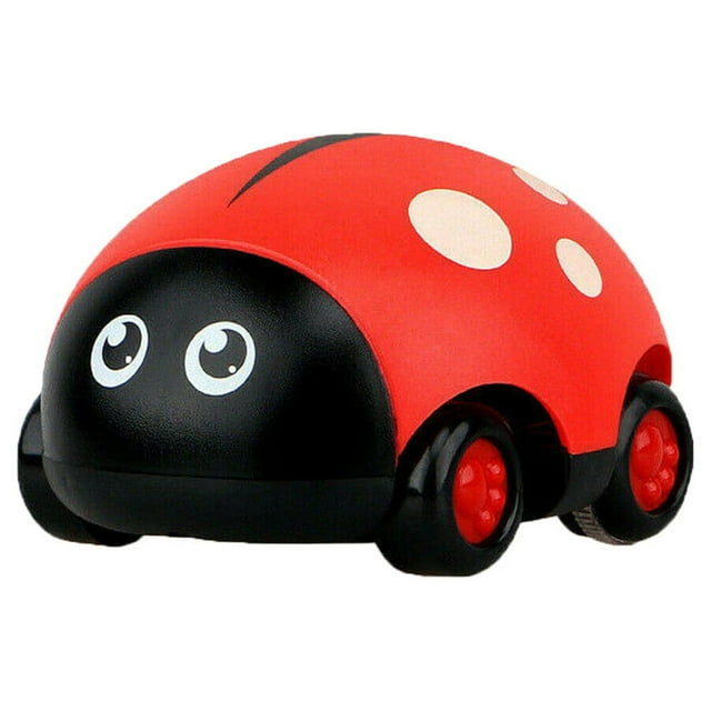 Partheme Novelty Toys 1 Counts 1PCS Children's Cute Plastic Insect Pull Back Truck Children's Toy Blue Green Red Yellow