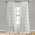 thumbnail image 5 of Ambesonne Abstract Curtains, Modern Geometrical, Pair of 28"x95", Grey Beige and White, 5 of 5