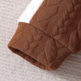 thumbnail image 4 of Odeerbi Toddler Boys Girls Fall Winter Outfits Thermal Cable Knit Sweater with Jogger Pants Set Kids Long Sleeve Knitted Pullover Sweater Top Trousers Set Toddler Clothes Brown, 4 of 8