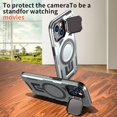 thumbnail image 6 of ELEHOLD Magnetic Case for iPhone 15 Pro Max, Military Grade Shockproof Rugged Case Built-in Metal Camera Cover with Stand,Gray, 6 of 6