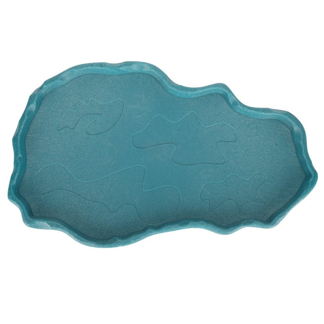 Reptiles Feeder Basin Plastic Reptiles Feeder Dish, Lightweight Reptiles Feeding Basin, Pets For Reptiles Lake Blue