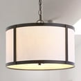 thumbnail image 5 of JONATHAN Y Thatcher 17" Metal LED Pendant Light, Oil Rubbed Bronze/White, 5 of 8