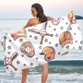 thumbnail image 6 of Coolnut Baseball Sport Print Beach Towel Fast Drying Camping Towels Sand Free Beach Blanket Soft Absorbent Travel Sport Towel for Gym Bath Shower Swimming 31" x 71" Washcloth Gift, 6 of 7