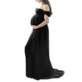 thumbnail image 4 of Maternity Dress for Photo Shoot Baby Shower Wedding Bridesmaid Maxi Dress Off Shoulder Chiffon Maternity Gown, 4 of 5