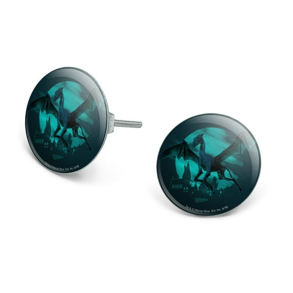 Harry Potter Thestral Novelty Silver Plated Stud Earrings