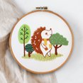 thumbnail image 2 of Blingpainting Animal Embroidery Kits for Beginners with  Hedgehog Pattern,Adults Starter Cross Stitch Kit DIY Needlepoint Kits, 2 of 5