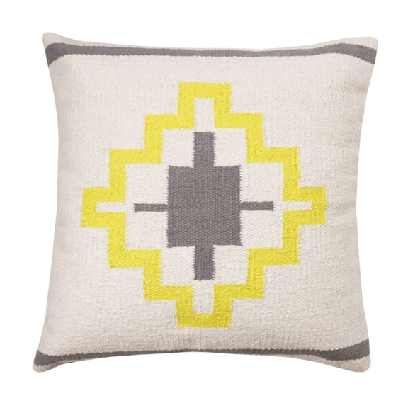 LR Home Apollo Cotton Poly Filled Pillow in Gray/White, 20" x 20"