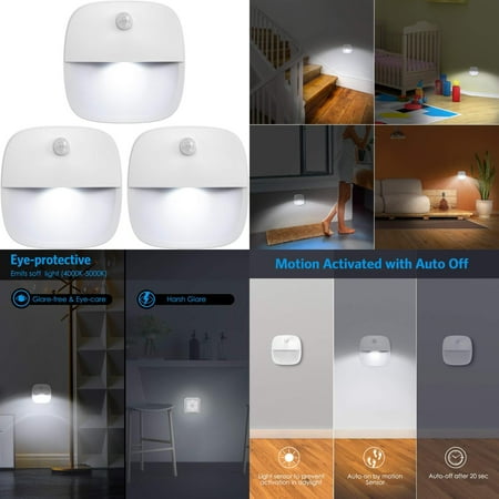 

Bright Cordless Battery-Powered LED Motion Sensor Night Light for Safe Stairs Hallway Bathroom Kitchen Cabinet and Closet - Ensure Safety and Convenience in Your Home with the Newest