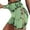Green, variant on Women's Workout Shorts Tie Dye High Waist Lifting Tights Workout Gym Yoga Sports Leggings Light Gray XL