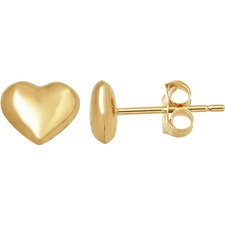 Simply Gold 14kt Yellow Tiny Heart On Stud Earrings Simply Gold 14kt Yellow Tiny Heart On Stud Earrings