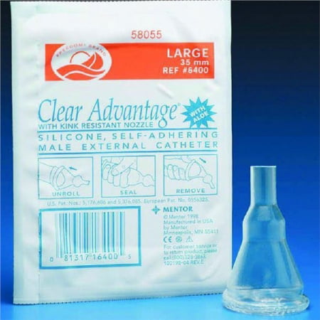 Clear Advantage Male External Catheter with Aloe and Kink-Resistant Nozzle X-Large 40mm, 1 Count
