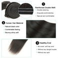 thumbnail image 3 of Straight Bundles with Closure Remy 8-30 Inch Human Hair 2/3 Bundles with Closure Peruvian Hair Bundles with Closure Free Part, 3 of 6