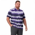 thumbnail image 6 of Big and Tall Golf Shirts for Men Moisture Wicking Men Polo Shirts Business Casual Mens Polo Striped Summer Classis Relaxed Fit Short Sleeve Golf Shirts Purple 6XL, 6 of 6