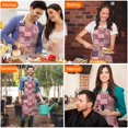thumbnail image 4 of Pioneer Flower Floral Print Pattern Apron for Women and Men, Cotton Linen Waterproof with Pockets, Adjustable, 33x27 Inch for Kitchen, Gardening, BBQ, Salon, 4 of 6