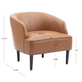 thumbnail image 6 of Linon Hoylake Faux Leather Club Accent Chair, Caramel, 6 of 16